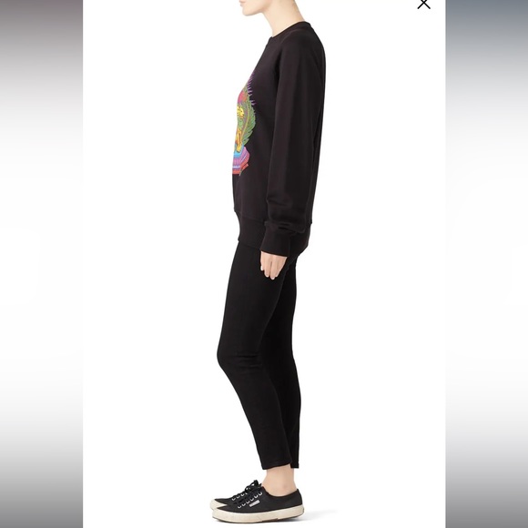 HORN PLEASE LONDON | WOMEN'S LION-PRINT COTTON SWEATSHIRT - BLACK XS - Picture 3 of 10